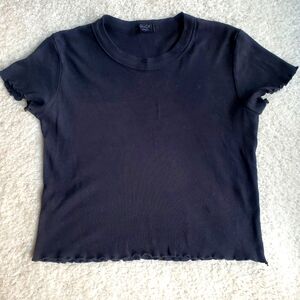 Brandy Melville John Galt Black Cotton Short Sleeve Tshirt